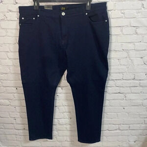 Dkin  Dark Dark Blue Studded Pockets Stretch Straight Legged Jeans